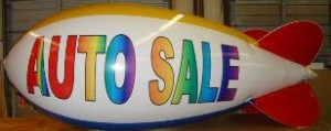 Advertising-Blimps-14ft-blimp-multicolor-Auto-Sale 14 ft. advertising blimp with lettering - $1031.00